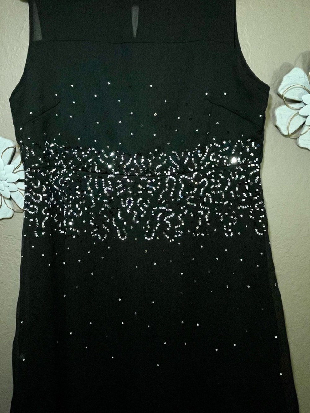 Venus Women’s Black Dress Sequins, lined, Summer Formal size 16 XL